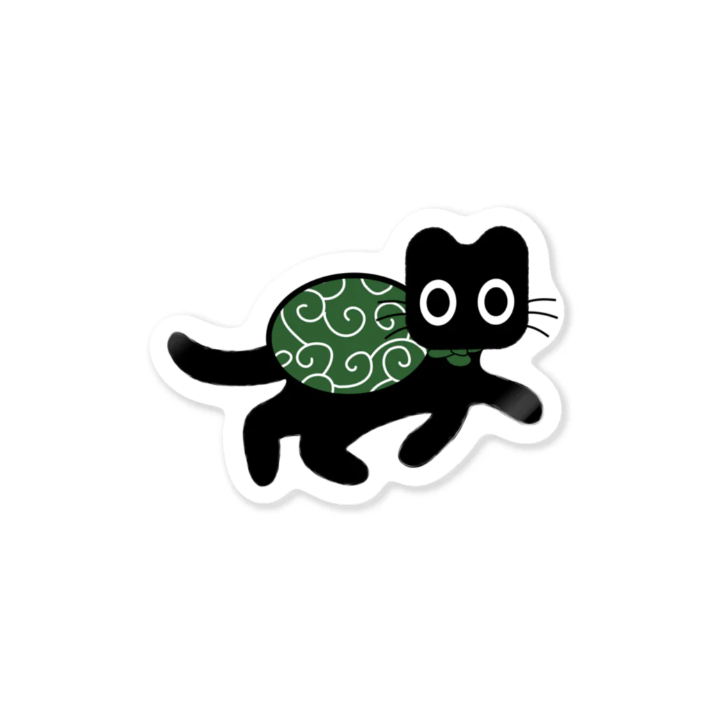 Suzutakaのくろねこクロル（風呂敷） Sticker