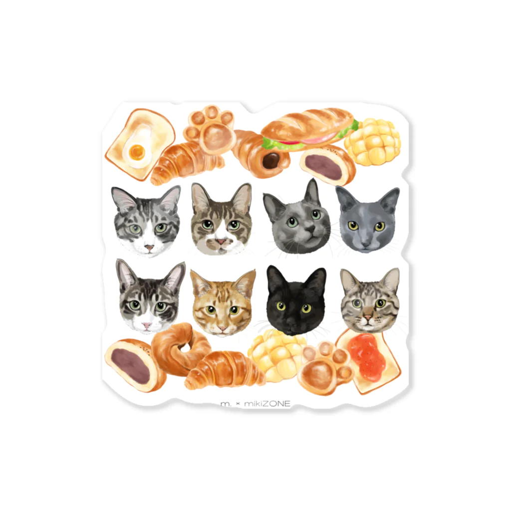 みきぞーん｜保護猫 ミッキー画伯と肉球とおともだちのmuchaguraainima Sticker