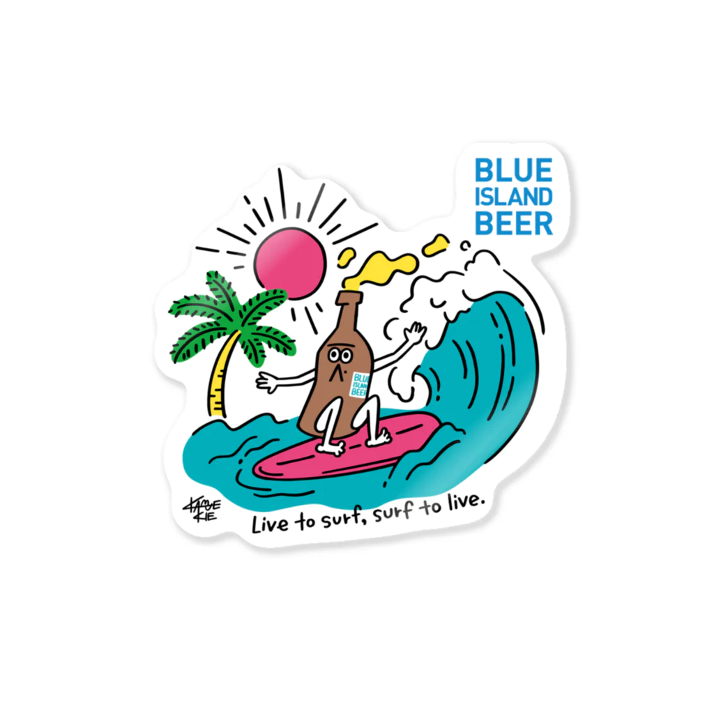 BLUE ISLAND BEER グッズストアのBLUE ISLAND SURFER Sticker