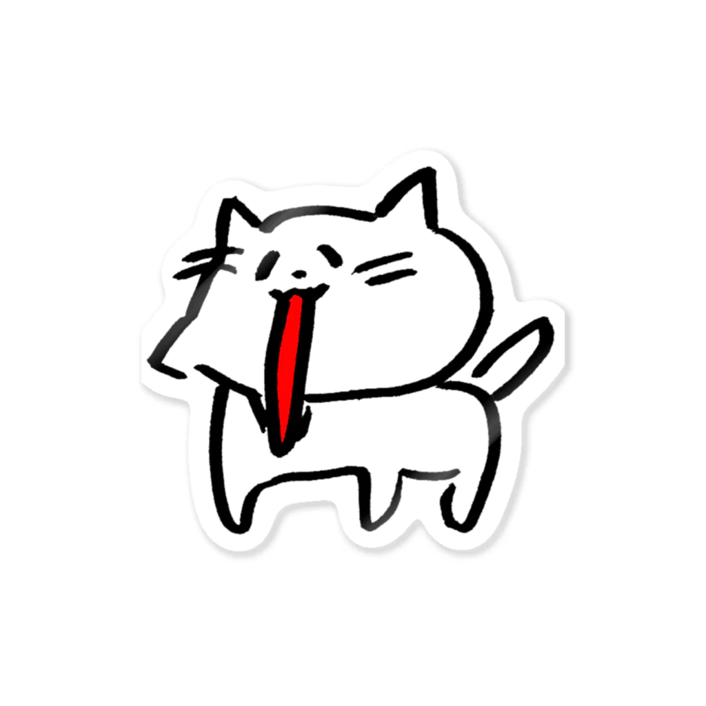 狐のこんちゃんのあごのはずれたねこ Sticker