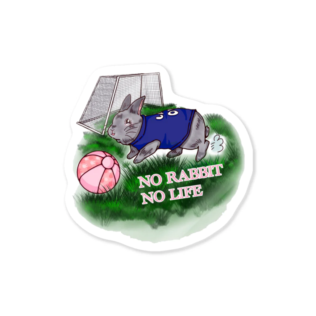 う   さ   し  🍁  か   え   で@うさぎさんTシャツ制作中〜♪のNO RABIT NO LIFE no.1 ステッカー