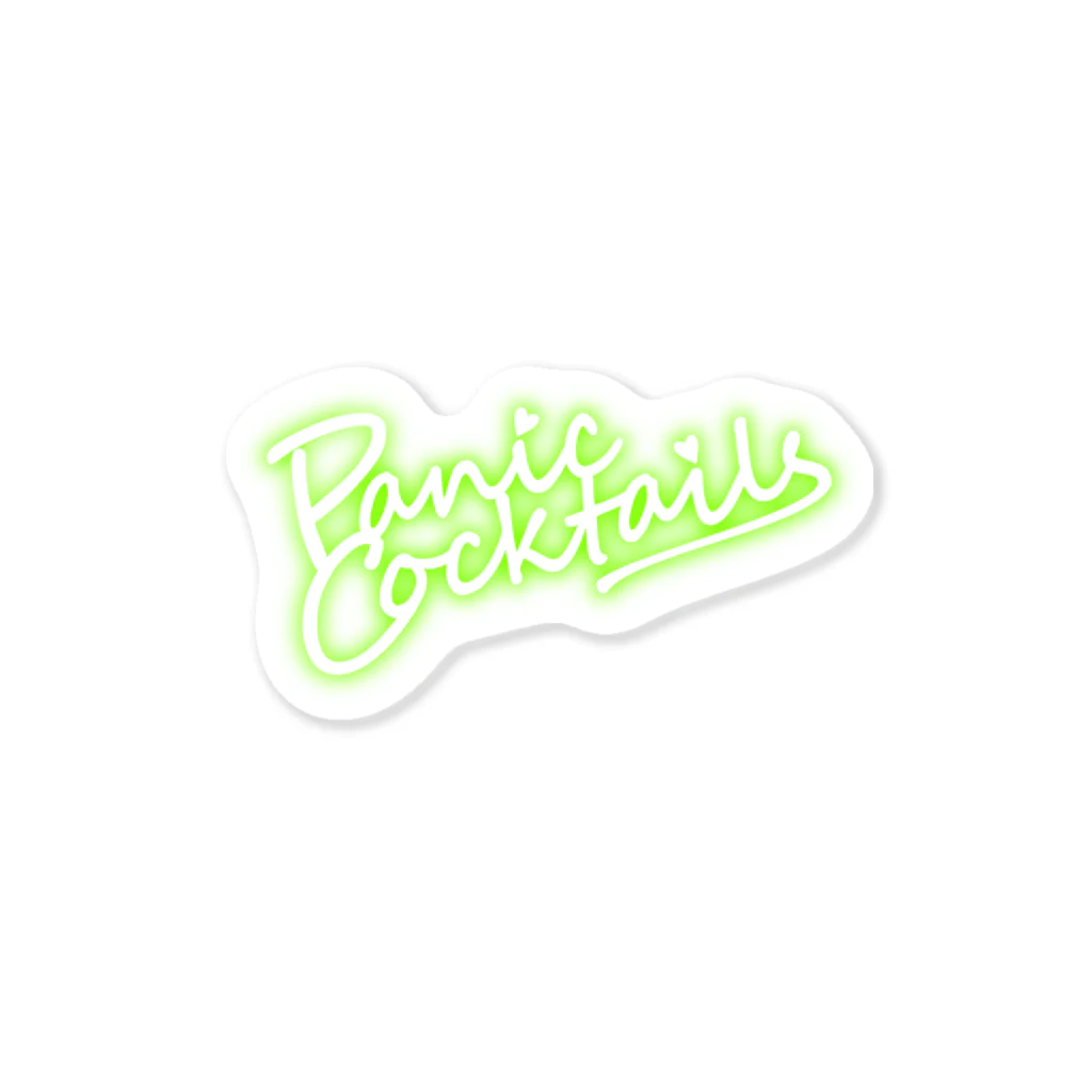 Panic CocktailsのPanic Cocktails ScriptLogo NeonSign ステッカー