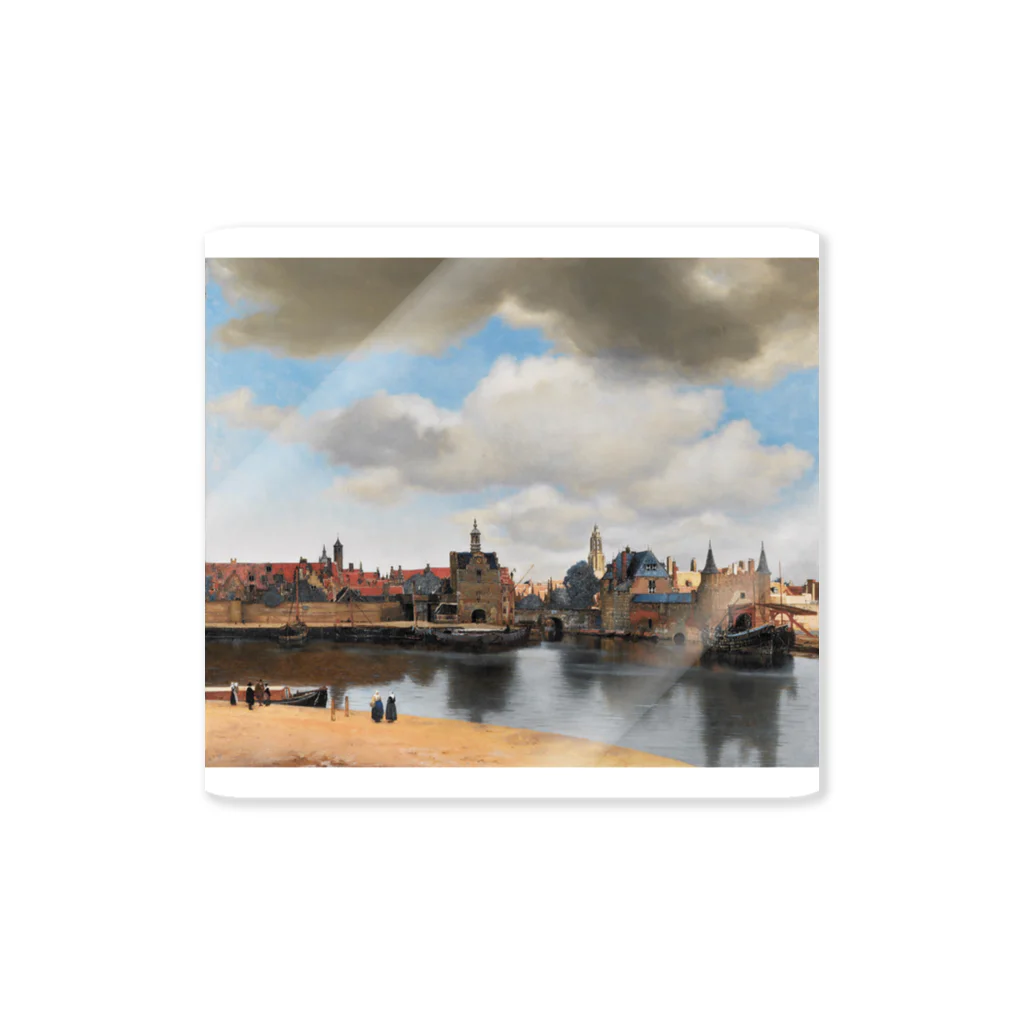 世界美術商店のデルフト眺望 / View of Delft ステッカー
