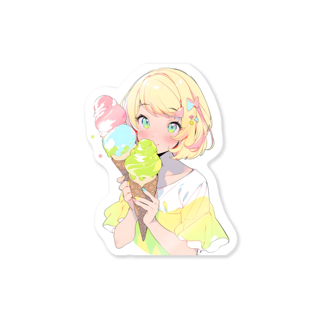 ヤバいTシャツ屋しゃんの夏だ！アイスだ 017 Sticker