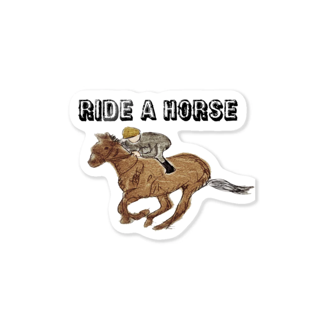 ko-jのride a horse Sticker