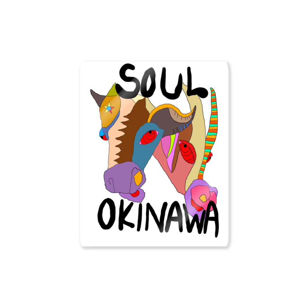 okimushiのSOUL OKINAWA ステッカー