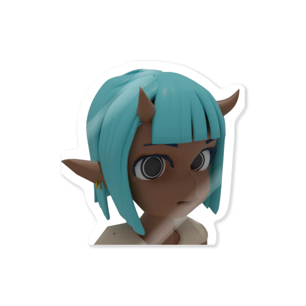 bunbunbububunの3D modeled imp girl ステッカー