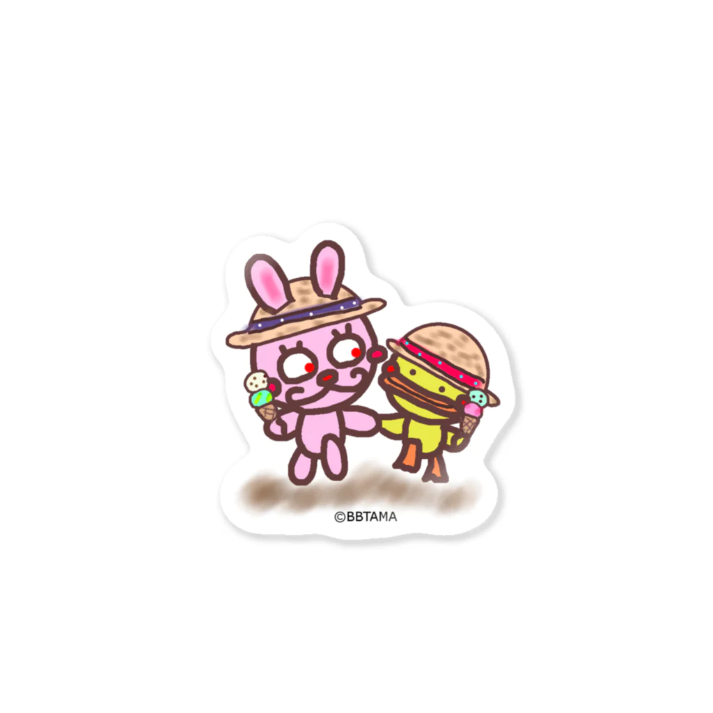 BBTAMAの仲良し～♪うさぴよ Sticker