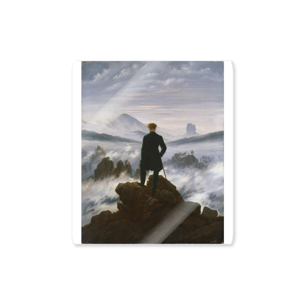 世界美術商店の雲海の上の旅人 / Wanderer above the Sea of Fog Sticker