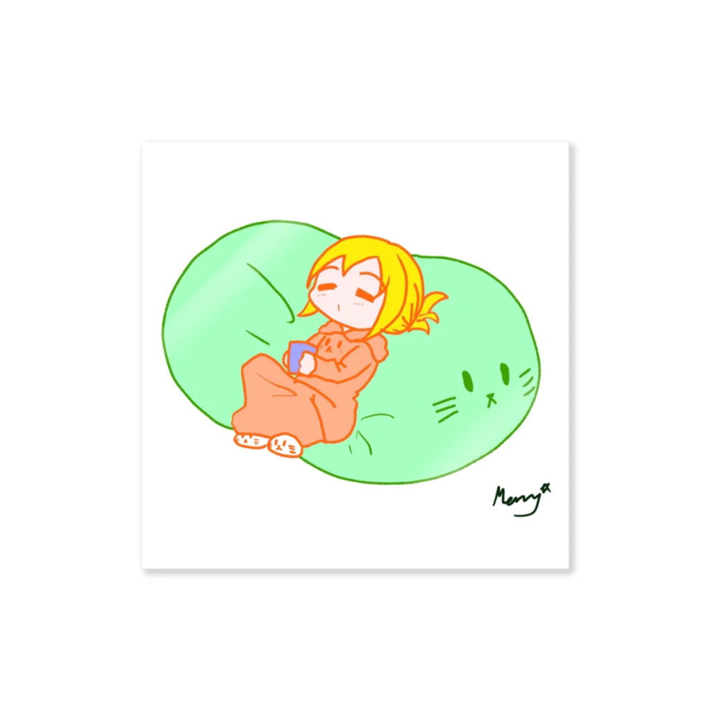 めりーさんのお店のほっと一息ちゃん Sticker