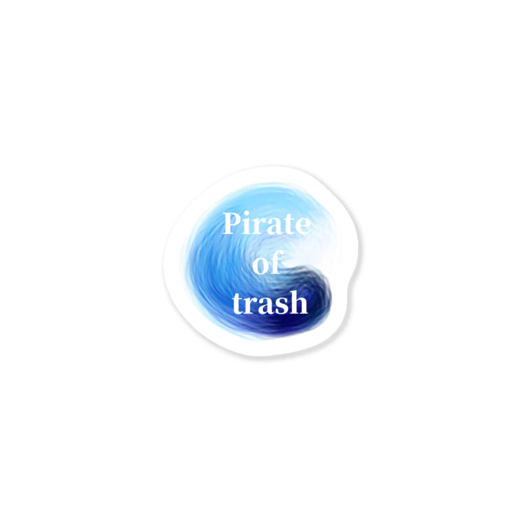 ソロ☠️ゴミ拾い海族団のPirates of trash ステッカー