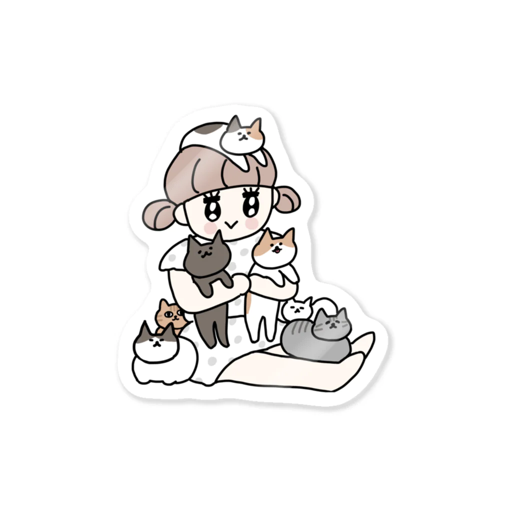 naotteのねこまみれ Sticker