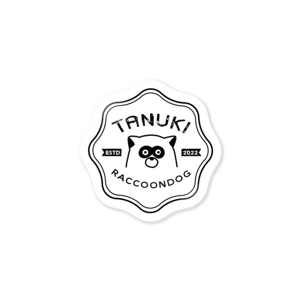 mogura_tanukiのtanuki_vintage04 Sticker