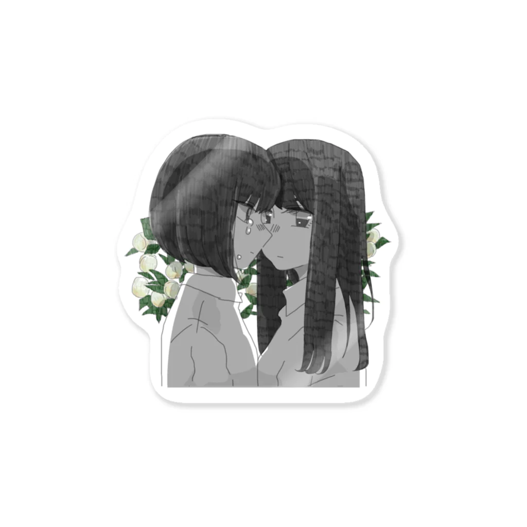 きゅんきゅんわーくすの恋人同士の女の子 Sticker