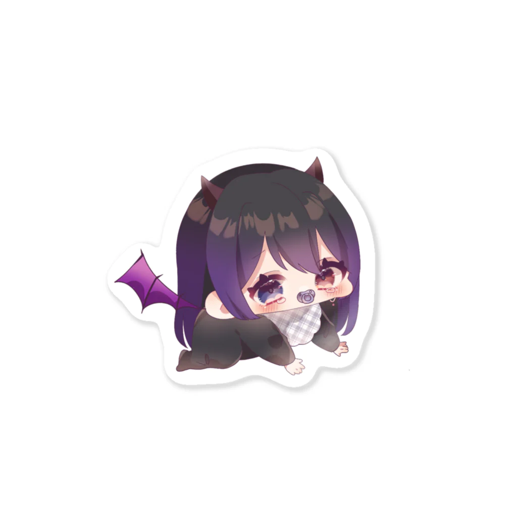 悪魔たぬきの黒娘の販売店！のベビ黒ちゃん！ Sticker