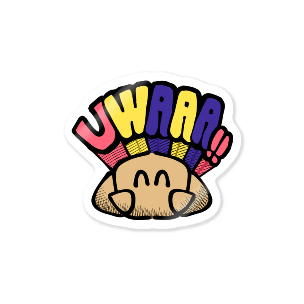 NPA屋のUWAAAクロワッサン Sticker