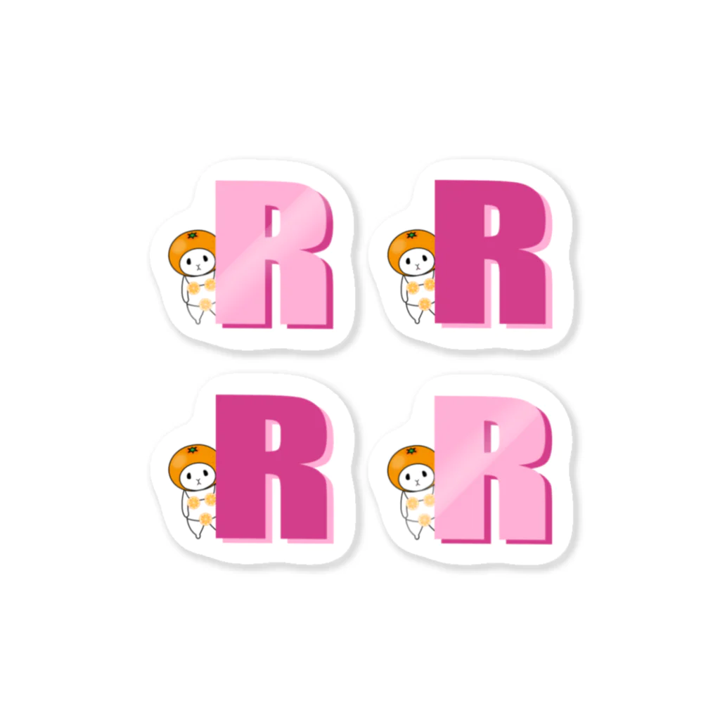 MiiiさんのイニシャルR【みかんウッサ氏】 Sticker