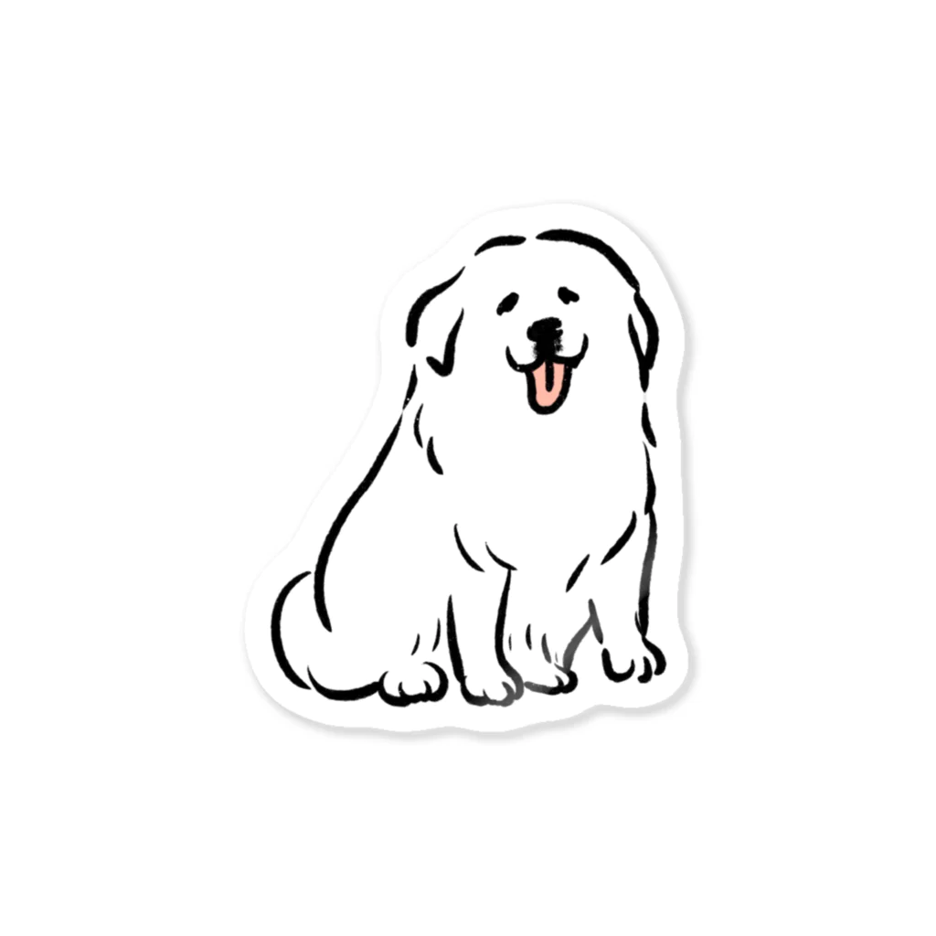 ぺろぺろぺろぺろ【せいこせんせい】のグレートピレニーズ【せいこせんせい】犬 Sticker