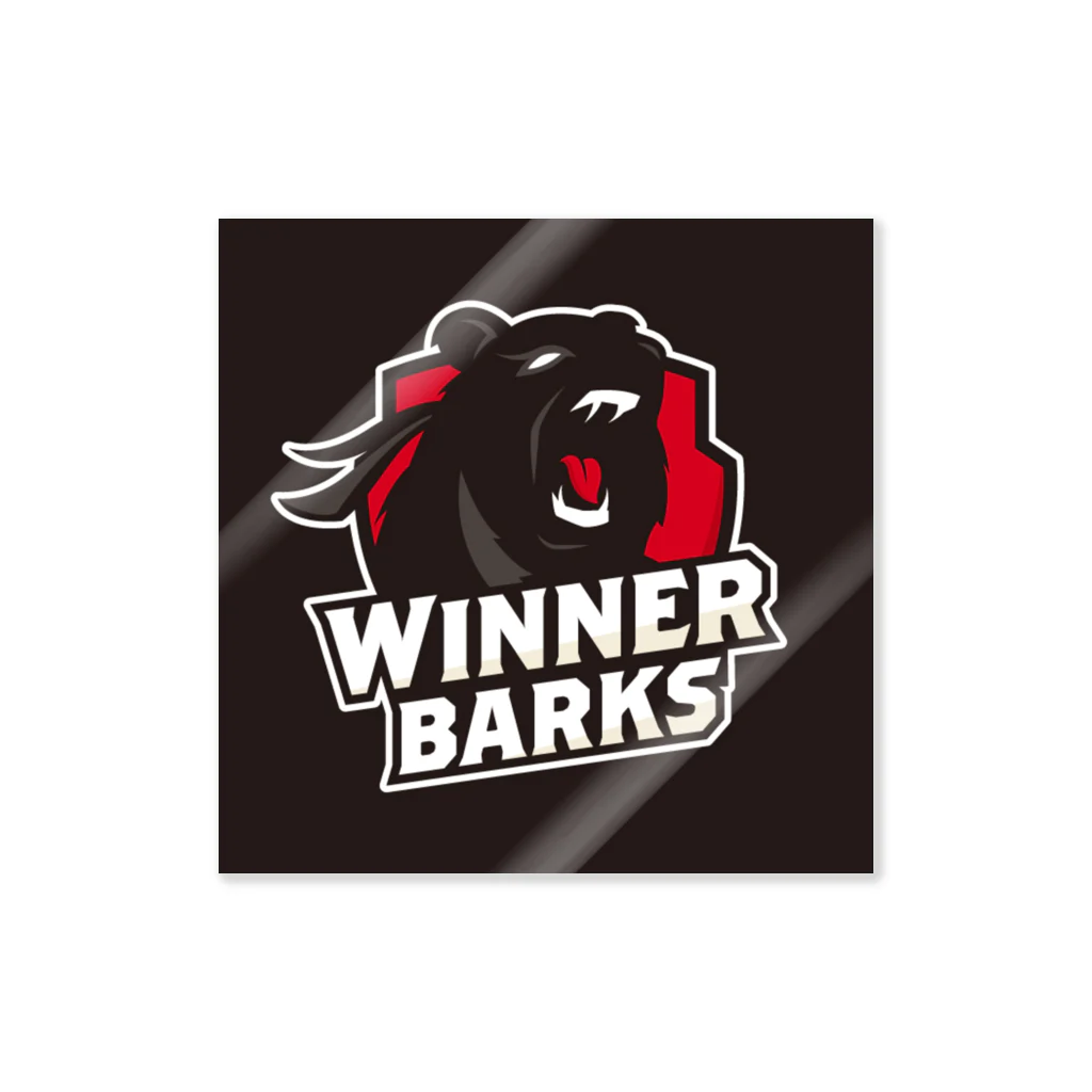 WinnerBarks Ent.のWinnerBarksチームロゴ ステッカー