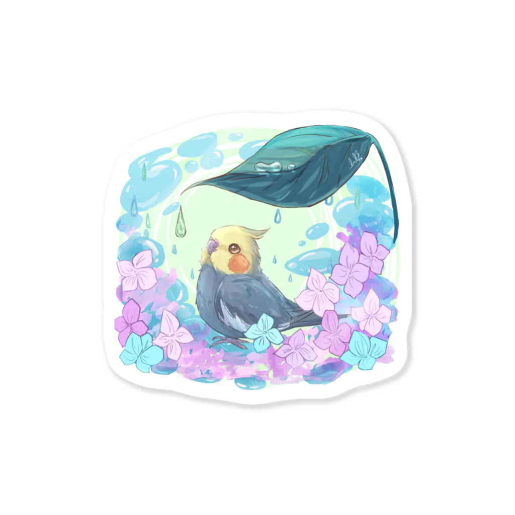 らる_haruの雨宿りオカメ Sticker