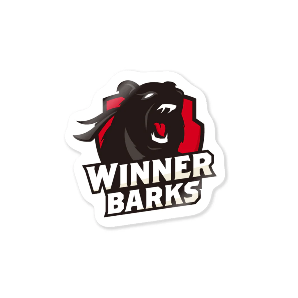 WinnerBarks Ent.のWinnerBarksチームロゴ ステッカー