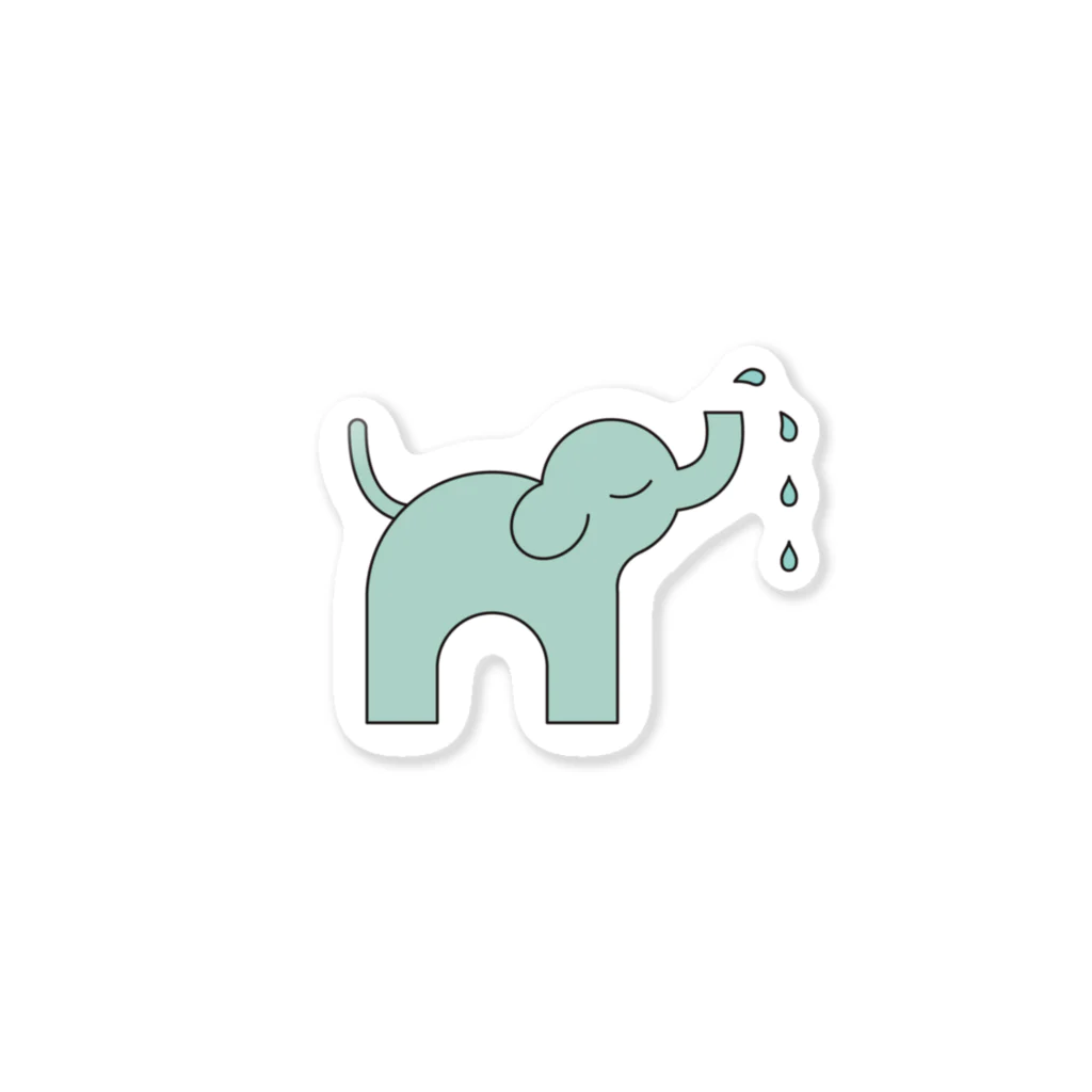 くすのき もんのおだやかなゾウ Sticker