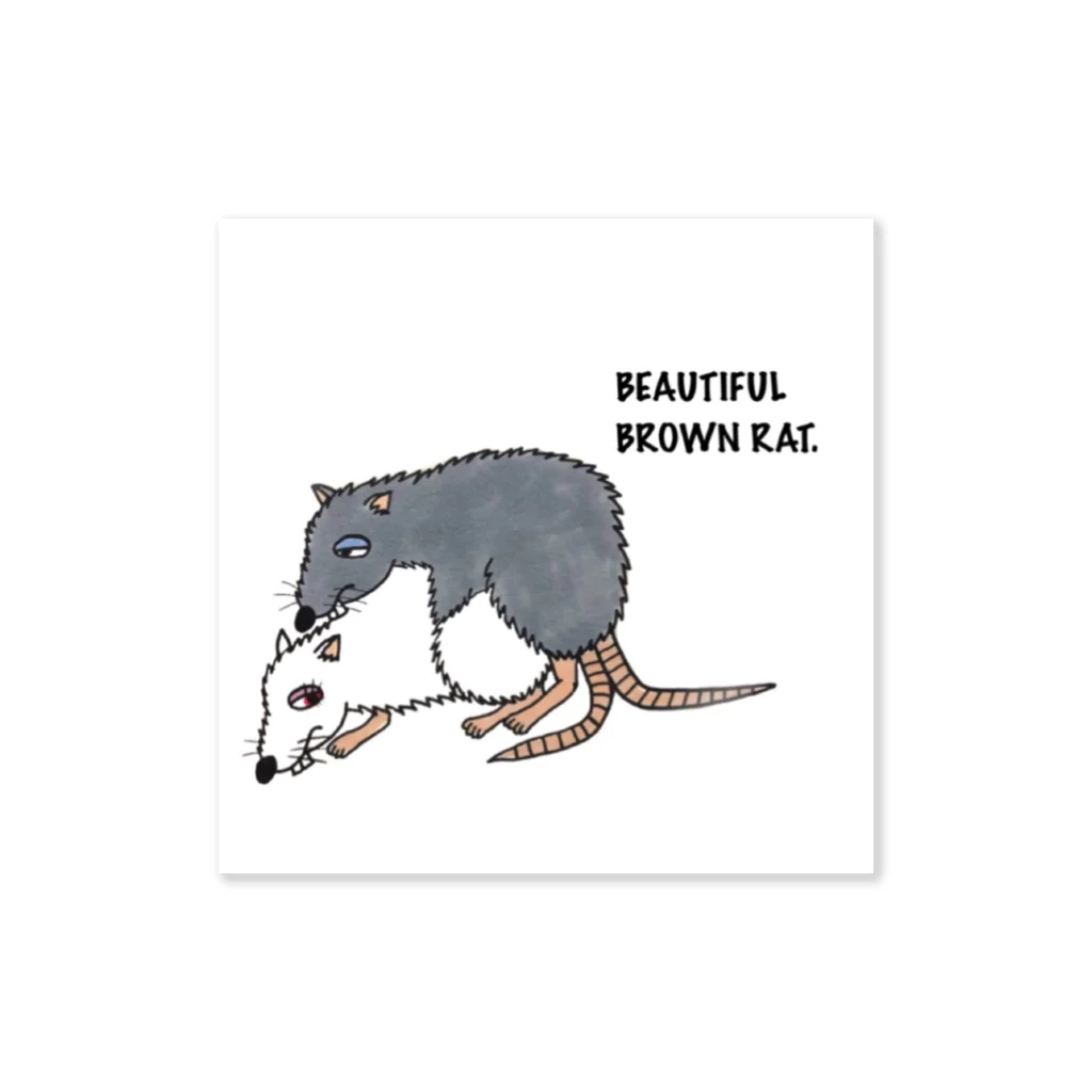 TAPEのbeautiful brownrat Sticker