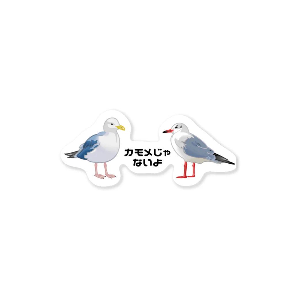 やちよ｜リアル鳥イラストのカモメじゃないよ Sticker