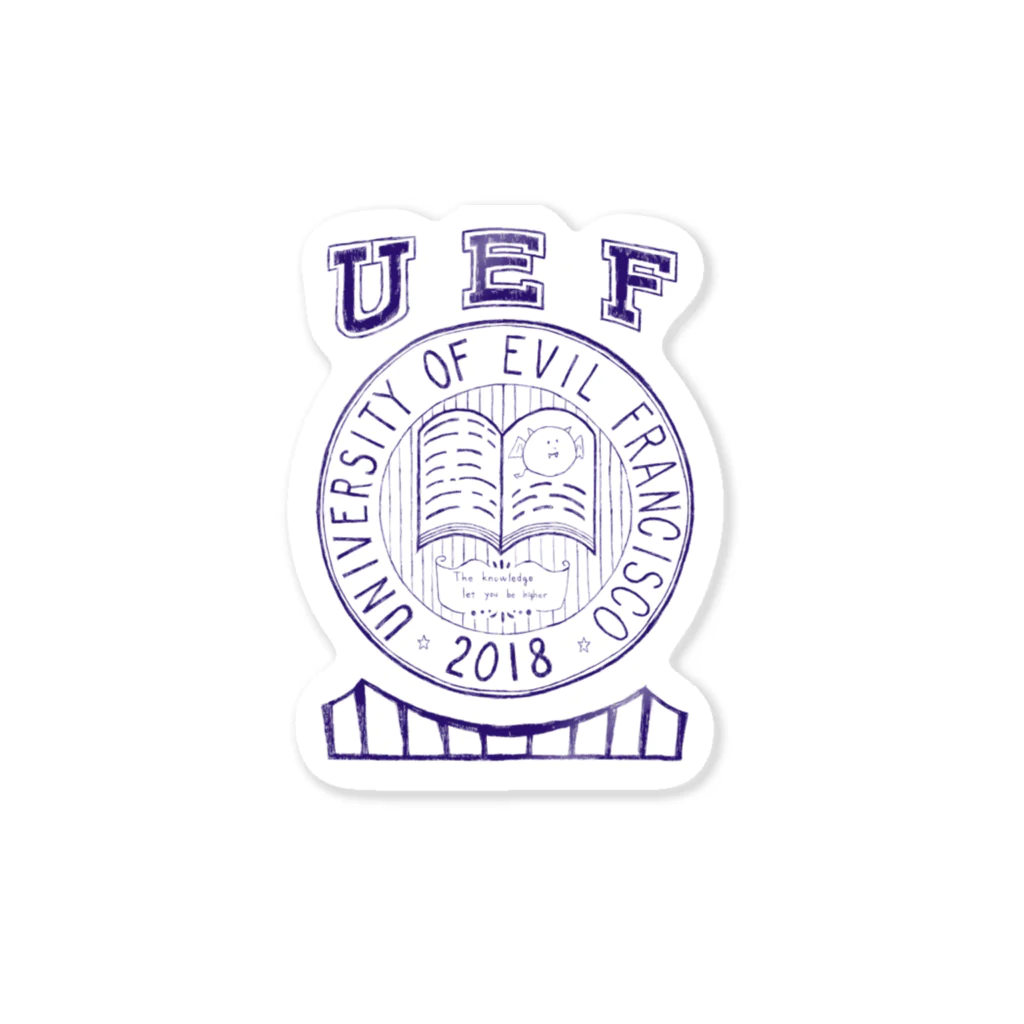 minelのUniversity Of Evil Francisco Sticker