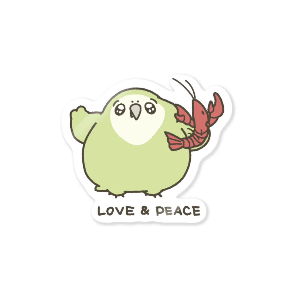 カカポのかぽぽのLOVE and PEACE Sticker