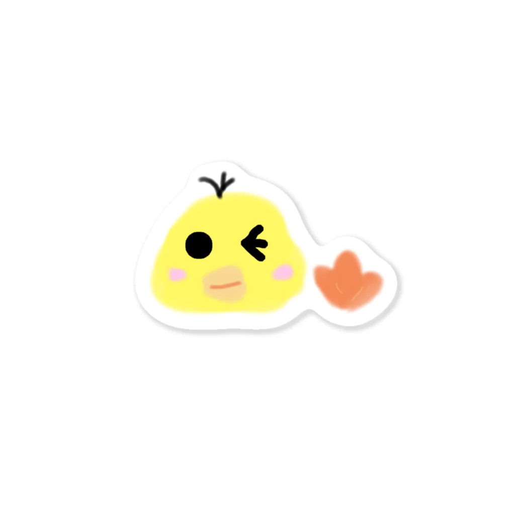 お庭ダンスショップのウィンクしてるぴよちゃん Sticker