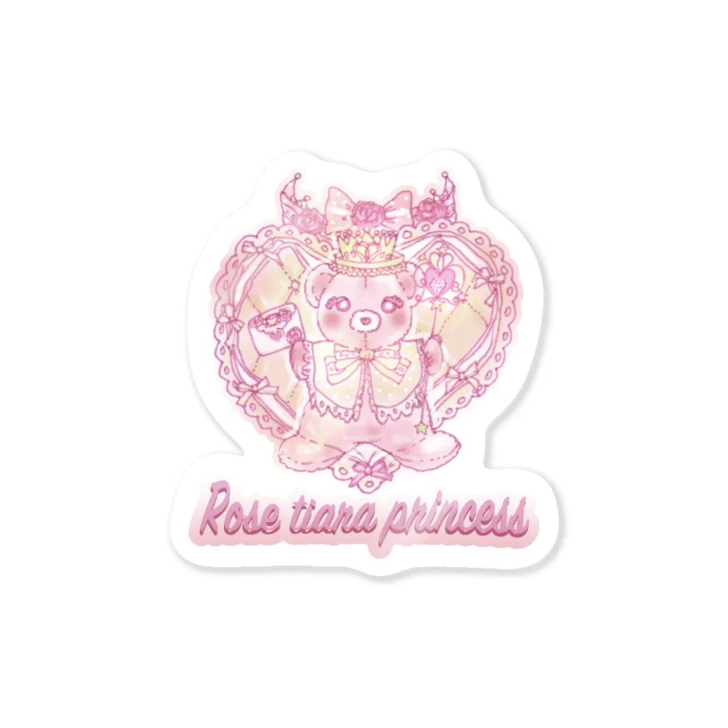 ichigotomahou.のLittle tiara bear ステッカー Sticker