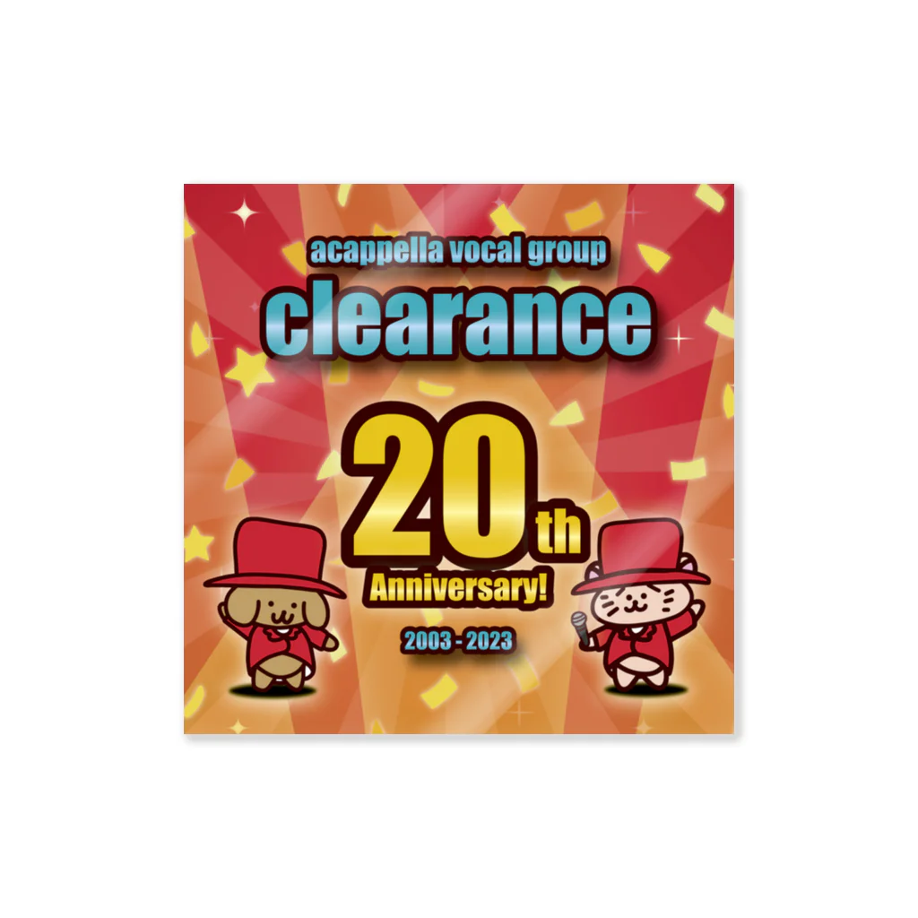 clearance official shopのclearance 20周年記念ロゴデザイン Sticker