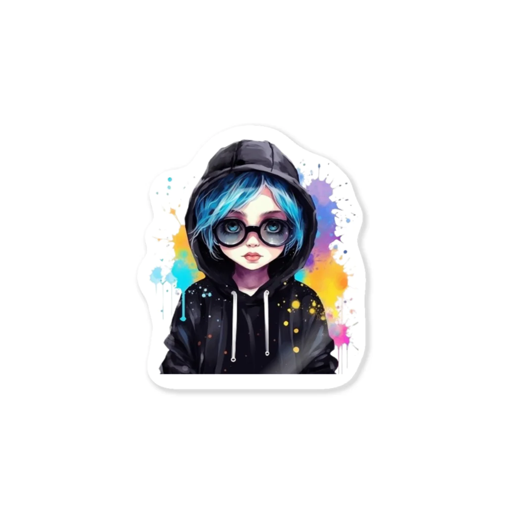 Son７のHoodie Girl 1 Sticker