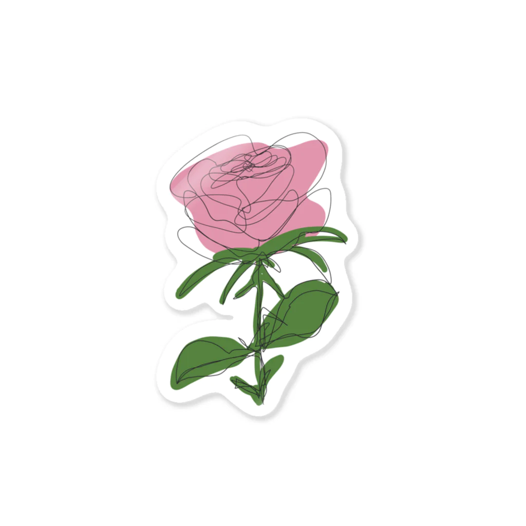 サラスシのmy ROSE ピンク Sticker