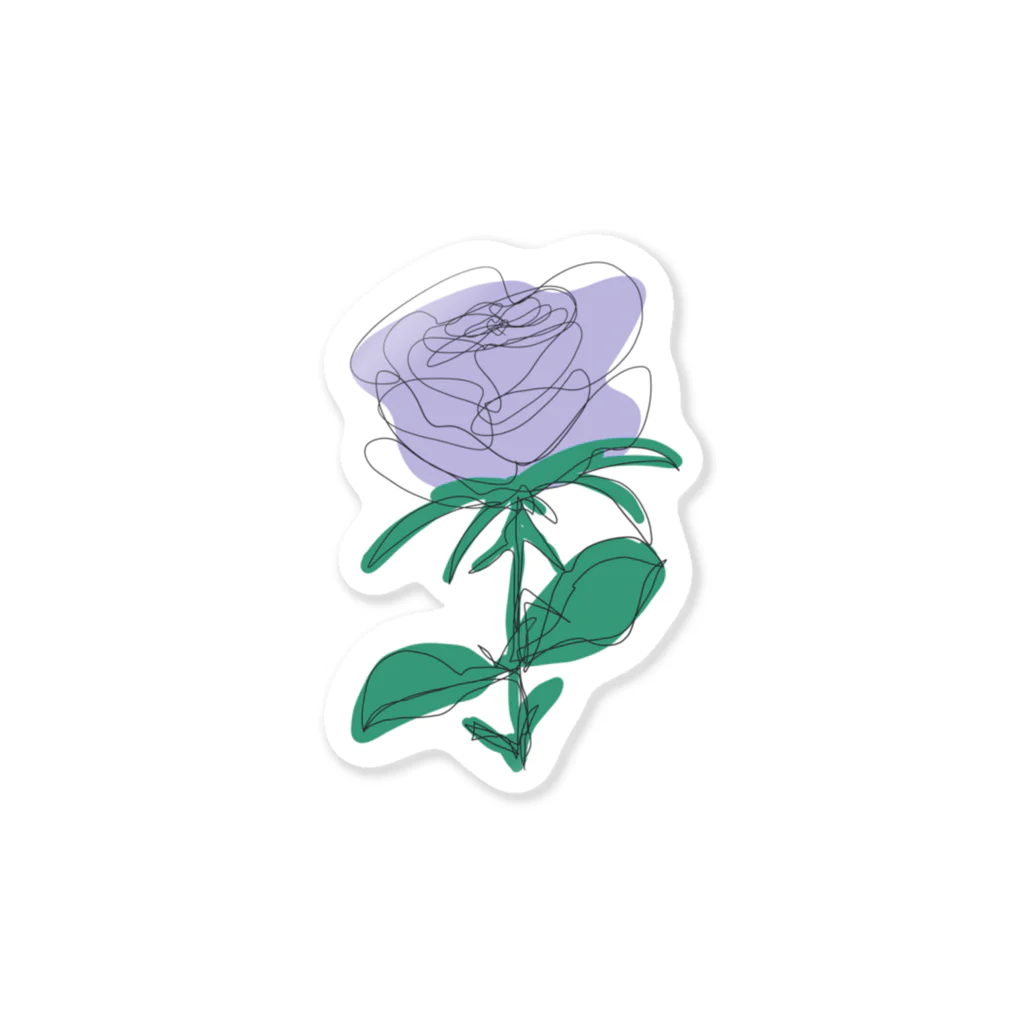 サラスシのmy ROSE パープル Sticker