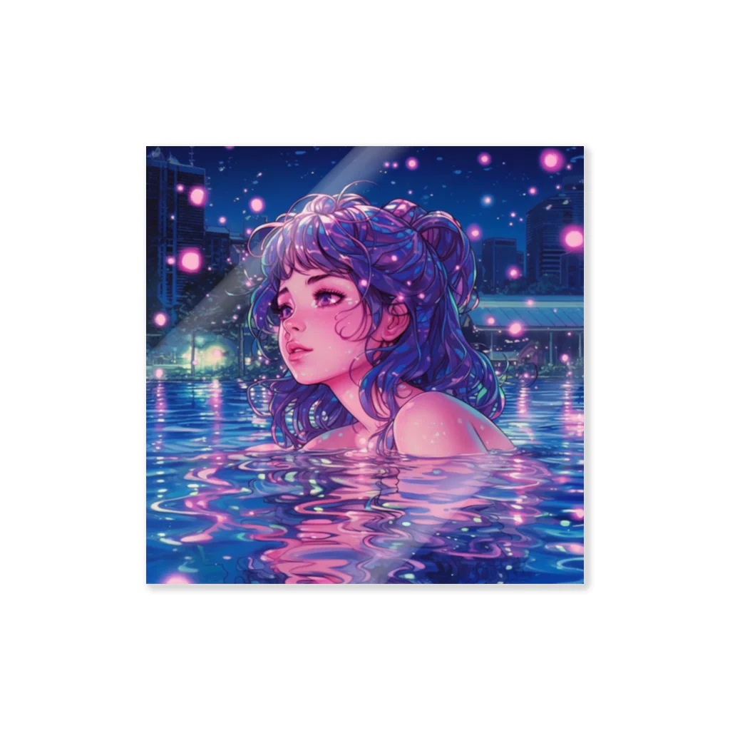 NEON CITYのネオンシティ シリーズ ナイトプール　Night Pool Sticker