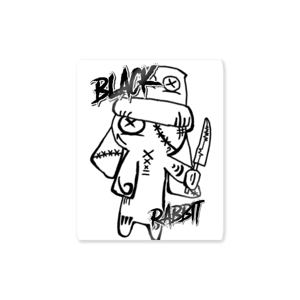 y_po008のBLACK RABBIT Sticker