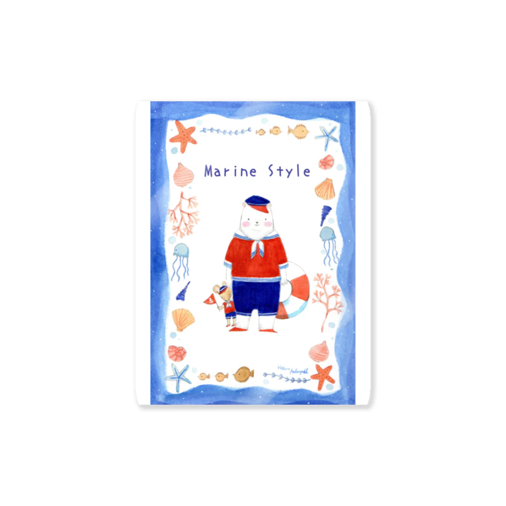 ブルーグリーンのマリンな夏 Sticker