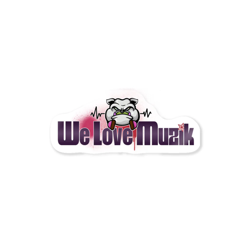 We Love Muzikのwelovemuzikロゴ Sticker