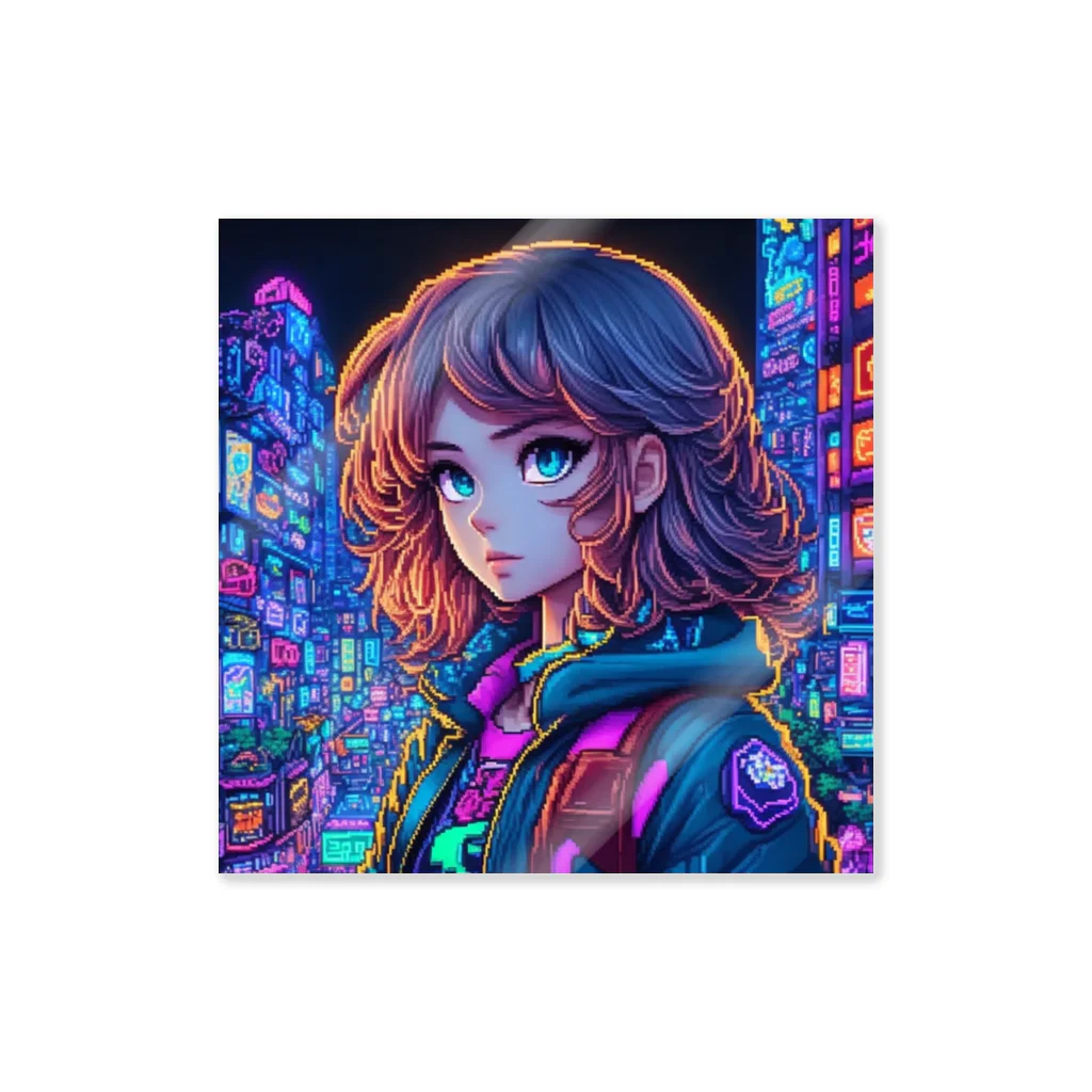 aokitaのAI art girl -pixel art- Sticker