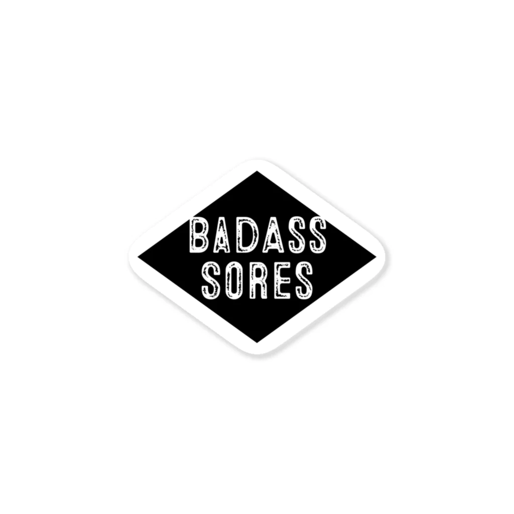 BadAss Sores公式グッズのBadAss Soresロゴアイテム ステッカー