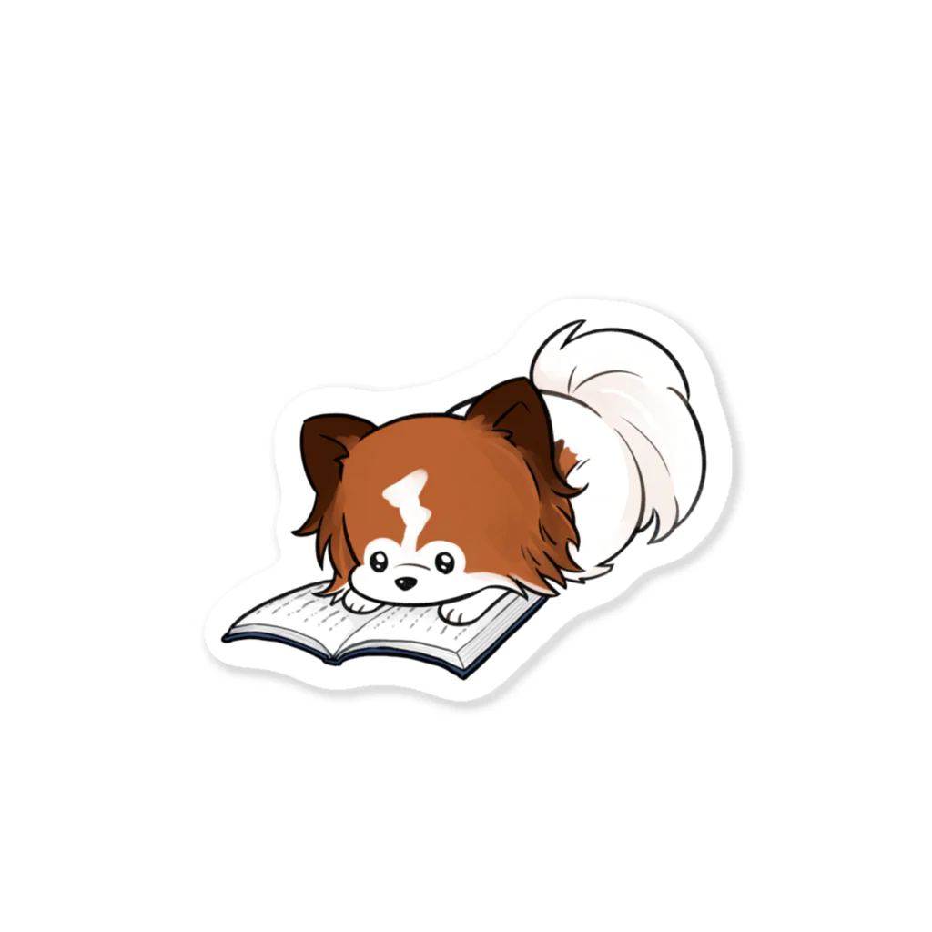 椎名さんのホンヨミの読書犬 ステッカー Sticker