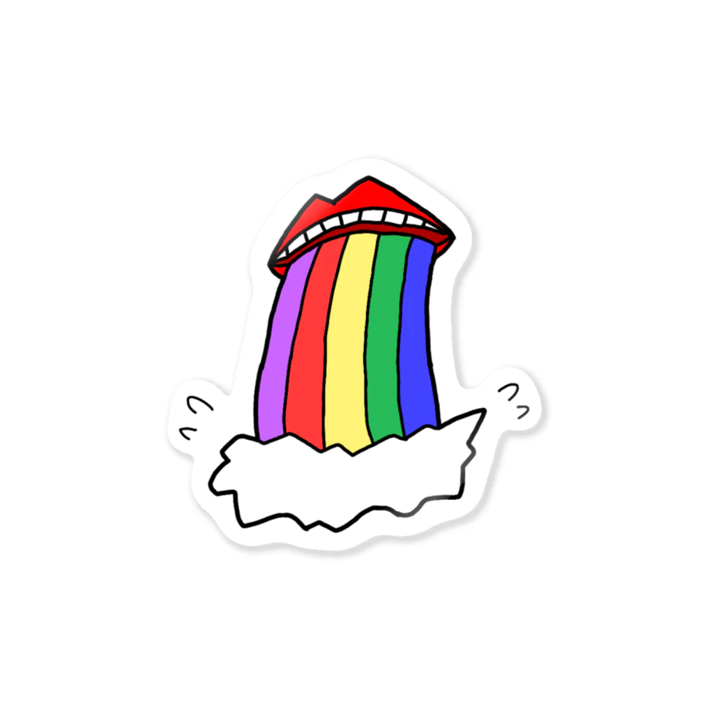 DeRTSの虹色嘔吐 Sticker