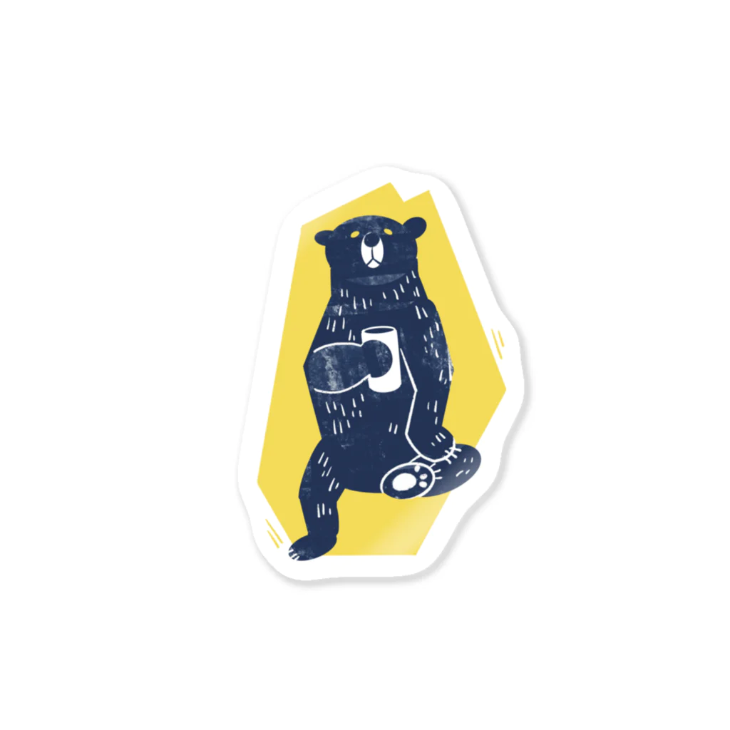 KUMANUMAのCOFFEE BREAK BEAR 2 Sticker