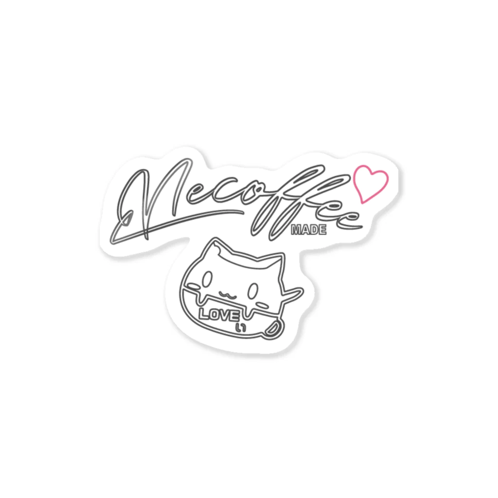 necoffeeのTシャツペット　ネコーヒーLOVEぃちゃん❤️ Sticker