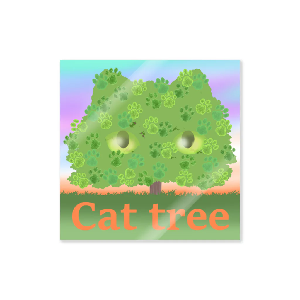 Charamaru MarketのＣＡＴ　ＴＲＥＥ Sticker