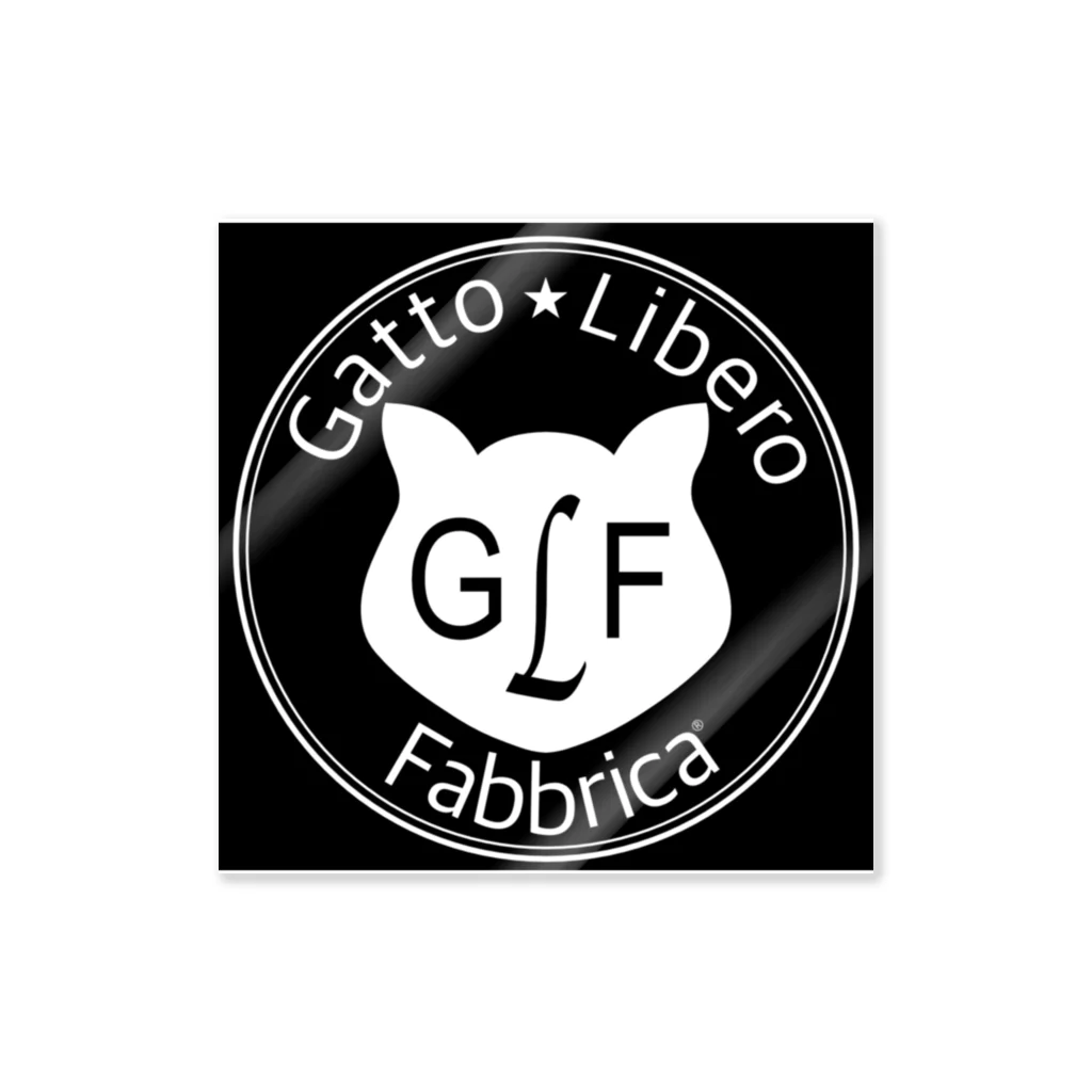 GattoLibero_FabbricaのGattoLiber Fabbricaマルロゴ ステッカー