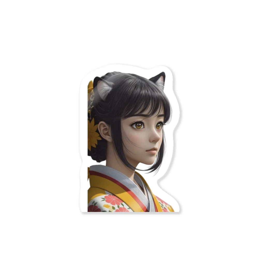 KOHAKU_hakuのInstagramで大人気の京の猫娘♪ Sticker