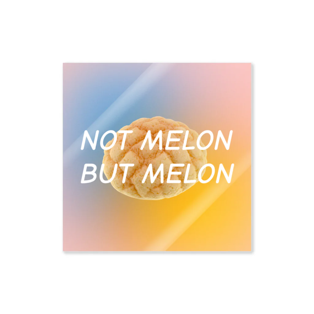 メロンパンのnot melon but melon ステッカー